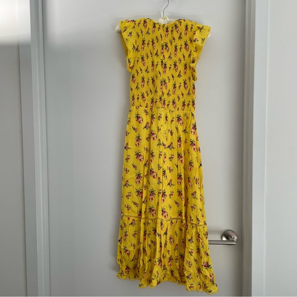 Lost + Wander | Mango Tango Midi Dress | Yellow Floral | XS - Picture 6 of 11